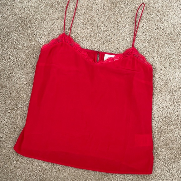 Sezane Tops - Sezane Red Silk Cami